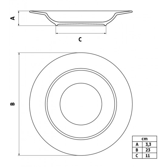 Prato Fundo 23cm Lilla Porcelana Tramontina
